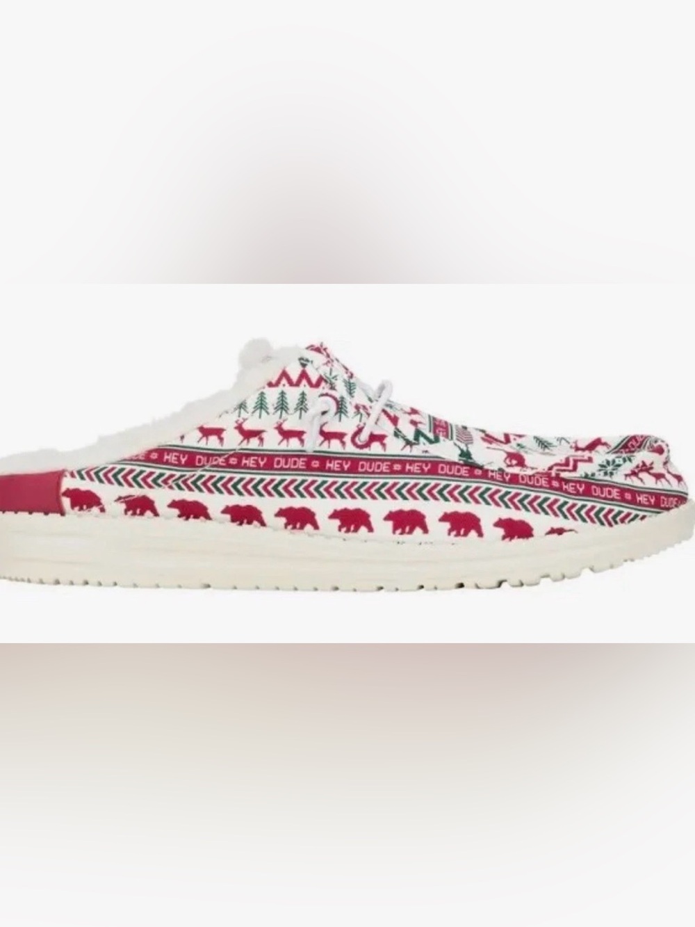 Hey Dude Wally Slip On Holiday Cheers Mens Lined Slip On Mules Size 11